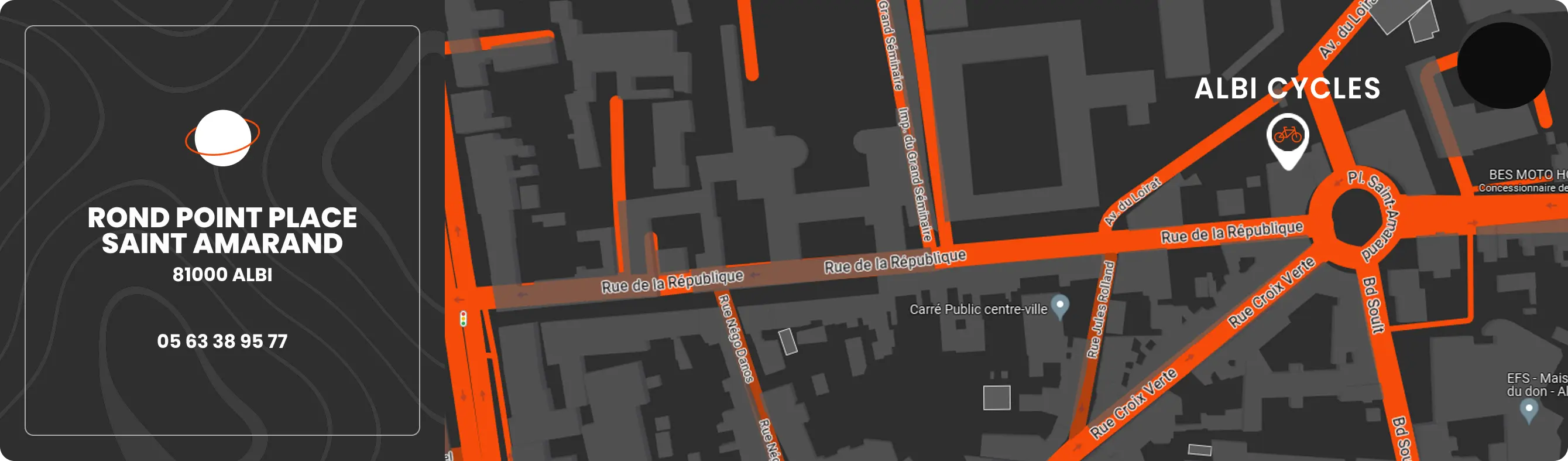 map localisation albi cycles
